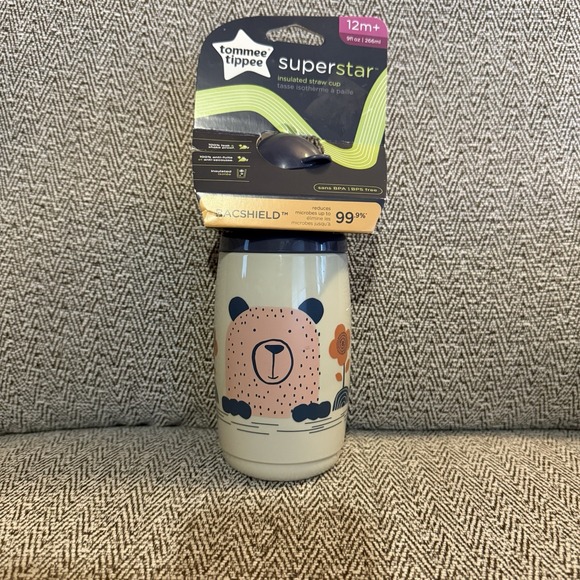 Tommee Tippee Insulated Straw Sippy Cup, 9oz., 12M+, Leak &‎ Shake Proof - Picture 1 of 2
